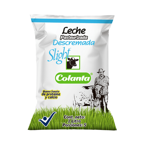 Leche Pasteurizada Descremada Colanta Bolsa X 1000 ml