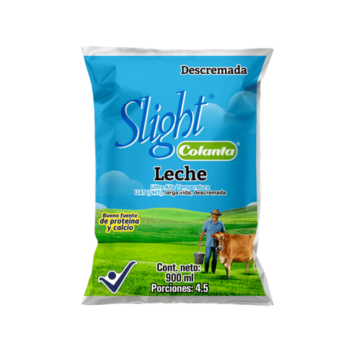 Leche UHT Descremada Colanta Bolsa X 900 ml