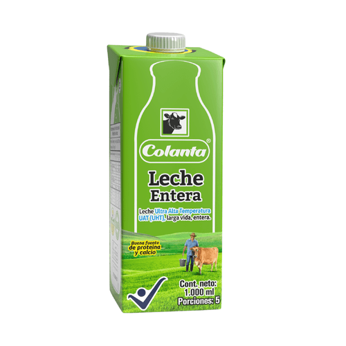 Leche UHT Entera Colanta Caja X 1000 ml