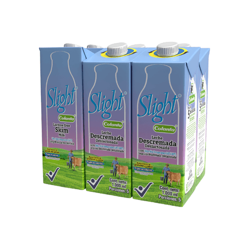 Leche UHT Deslactosada Descremada Colanta Caja X 1000 ml 6 U