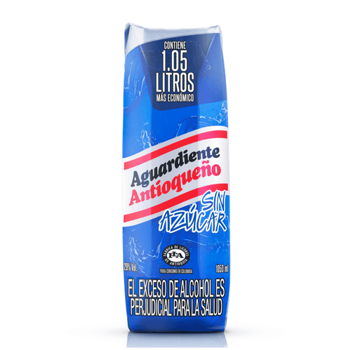 Aguardiente Antioqueño Azul Sin Azúcar Caja X 1050 ml