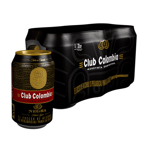 Cerveza Club Colombia Negra Lata X 330 ml X 6 U