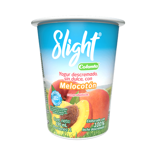 Yogur Slight Melocotón Vaso X 190 ml