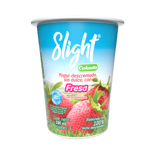 Yogur Slight Fresa Vaso X 190 ml