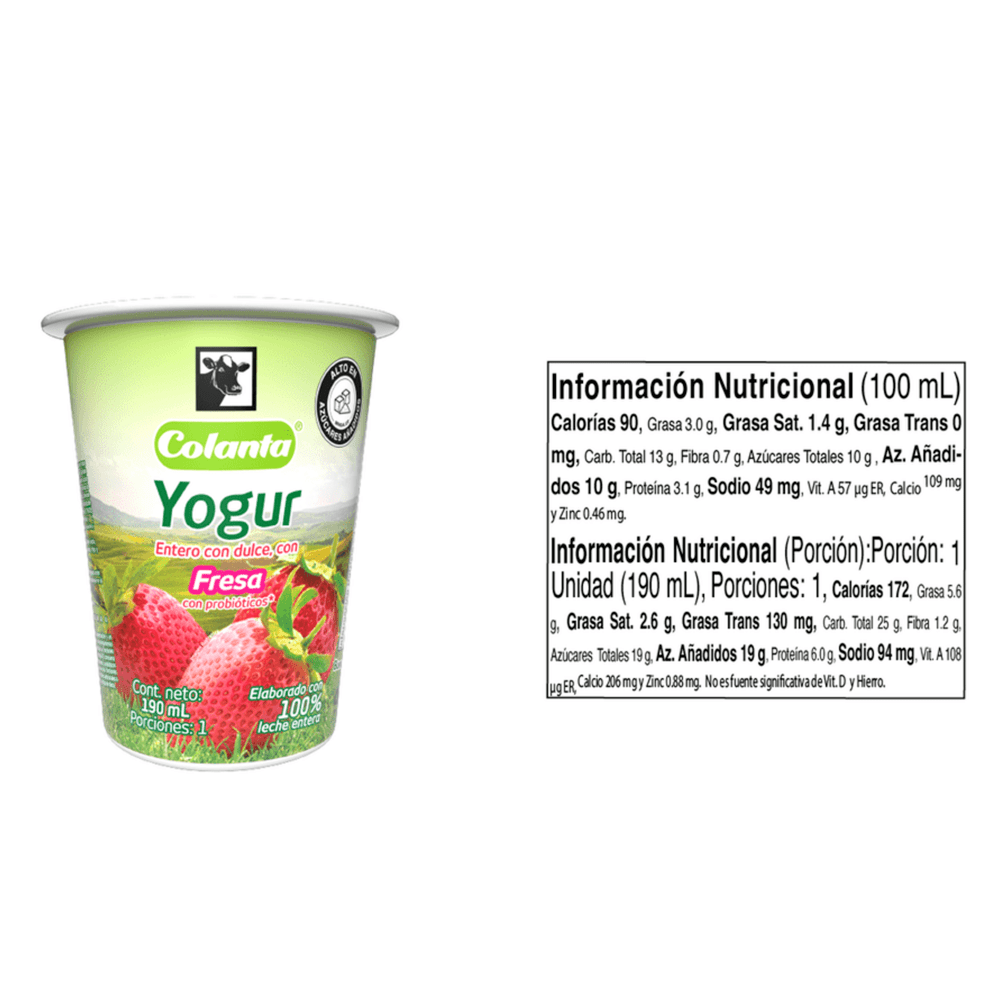 ≫ Yogur Entero Fresa una de nuestras COLANTA