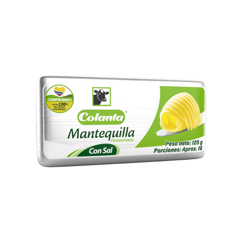 Mantequilla Colanta Con Sal X 125 g