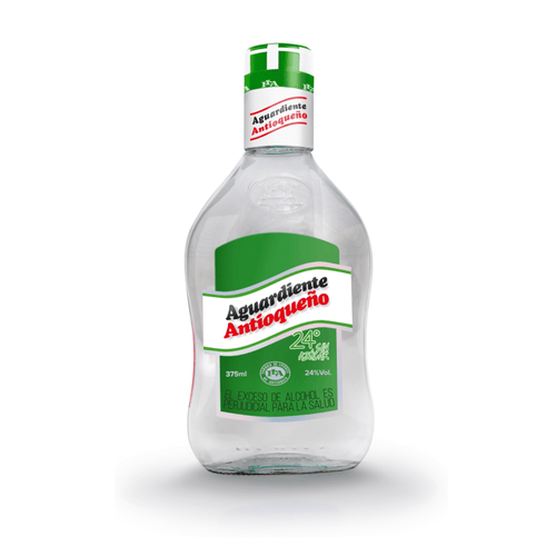 Aguardiente Antioqueño Verde Sin Azúcar X 375 ml