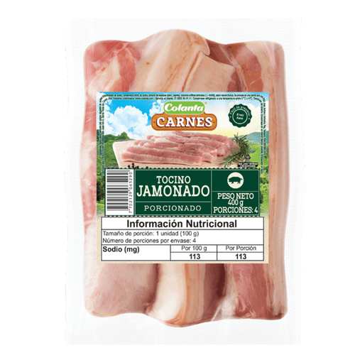Tocino Jamonado porcionado al vacío X 400 g