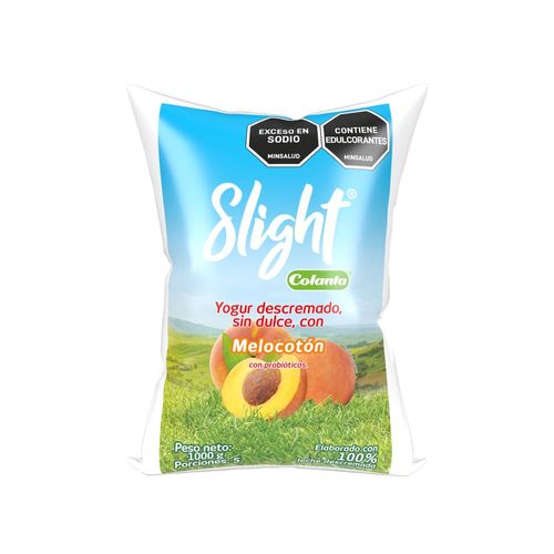 Yogur Slight Melocotón Colanta Bolsa X 1000 g