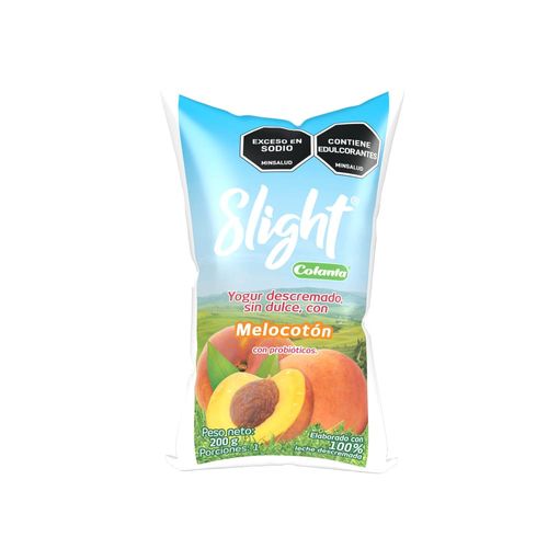 Yogur Slight Melocotón Bolsa X 200 g