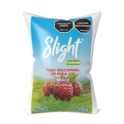 Yogur Slight Mora Colanta Bolsa X 1000 g