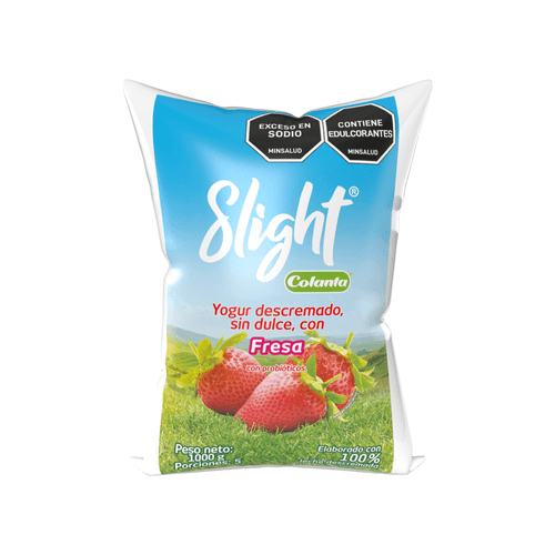 Yogur Slight Fresa Colanta Bolsa X 1000 g