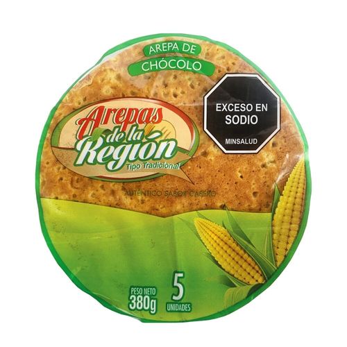 Arepa de Chócolo de la  Región Paquete X 380 g X 5 U
