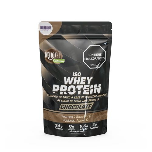 Iso Whey Protein Chocolate Hello! Fit Colanta X 907 g