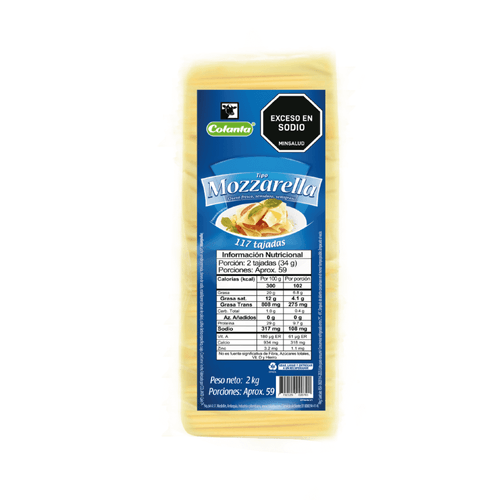Queso Tipo Mozzarella Colanta Tajado X 2.000 g