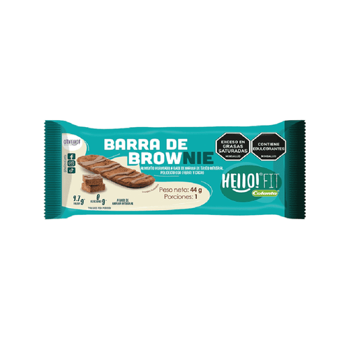 Barra de Brownie Hello! Fit Colanta  X 44 g