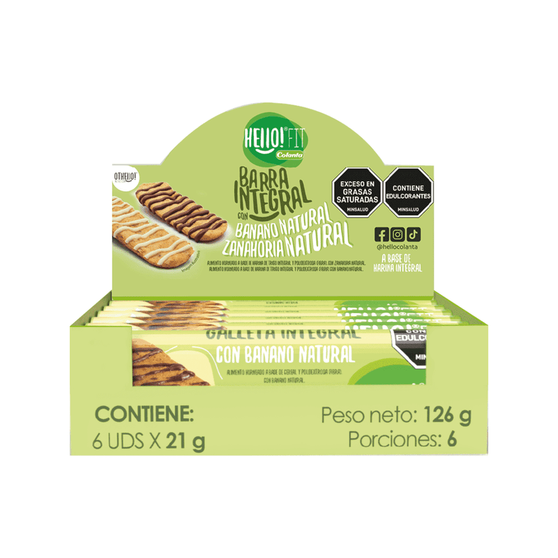 Display-Surtido-Barras-Integrales-con-Zanahoria-y-Banano-Natural-HelloFit-Colanta-21-g--X-6-U