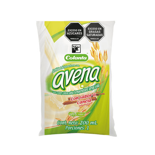 Avena UHT Sabor a Canela Colanta Bolsa X 200 ml