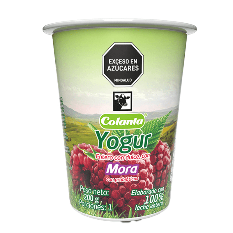 Yogur-Entero-Mora-Colanta-Vaso-X-200-g