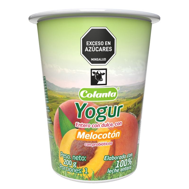 Yogur-Entero-Melocoton-Colanta-Vaso-X-200-g