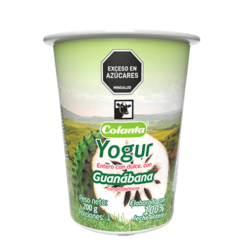 Yogur Entero Guanábana Colanta Vaso X 200 g