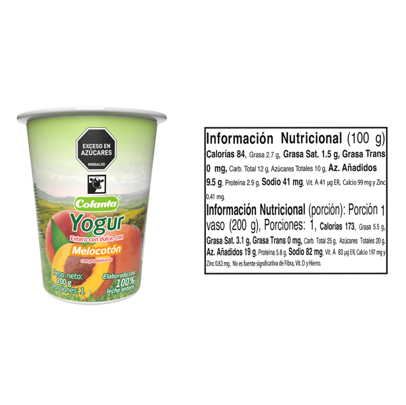 Yogur-Entero-Melocoton-Colanta-Vaso-X-200-g