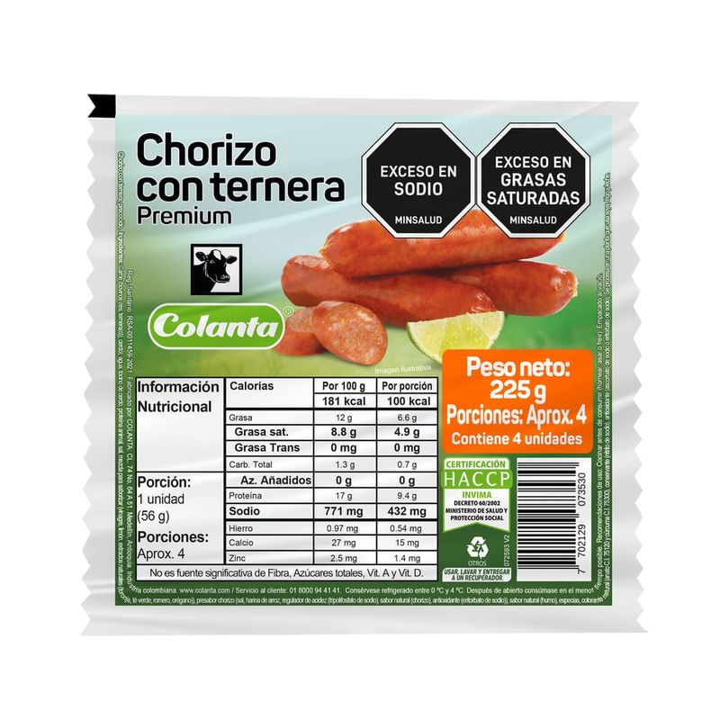 Chorizo-con-Ternera-Colanta-X-225-g