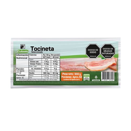 Tocineta Seleccionada Colanta X 900 g