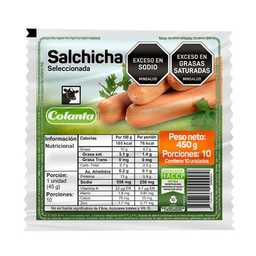 Salchicha Seleccionada Colanta X 450 g