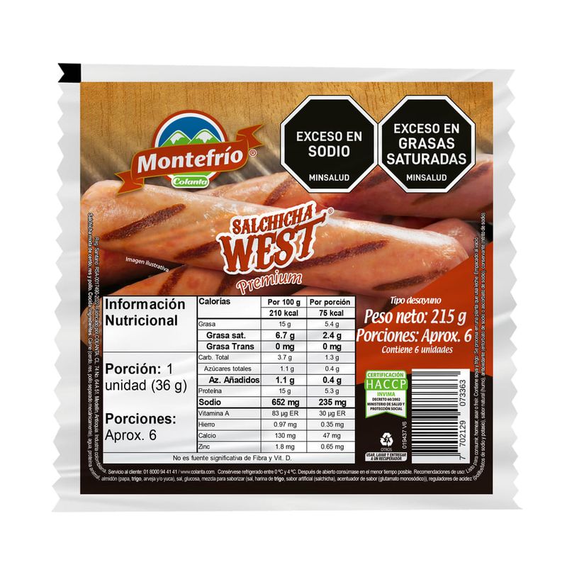 Salchicha-West-Montefrio-X-215-g