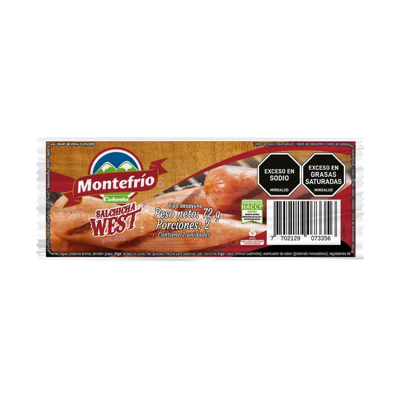 Salchicha-West-Montefrio-Duo-Pack-X-72g