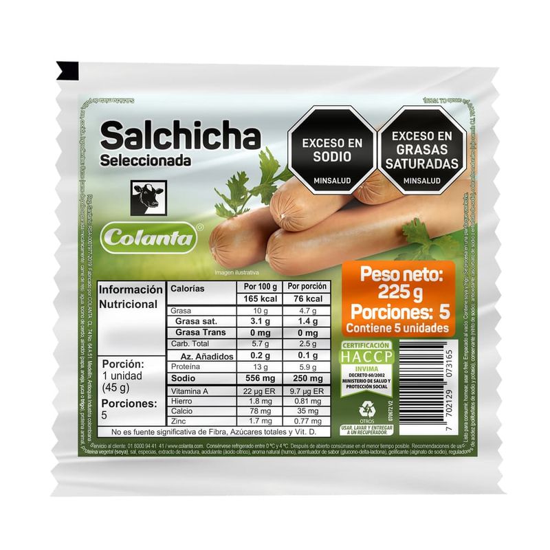 Salchicha-Seleccionada-Colanta-X-225-g