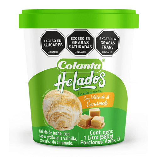 Helado Veteado de Caramelo Colanta X 1 Lt