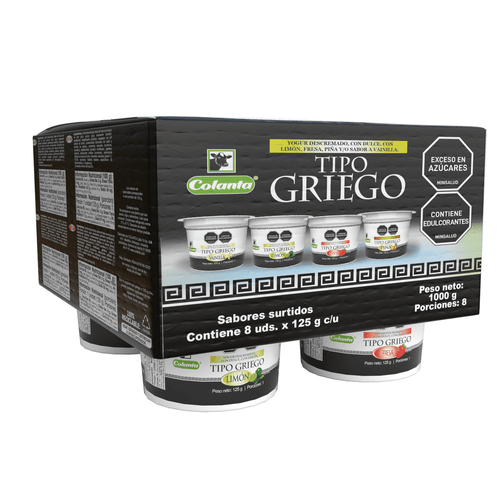 Yogur Griego Surtido Colanta X 125 g X 8 U