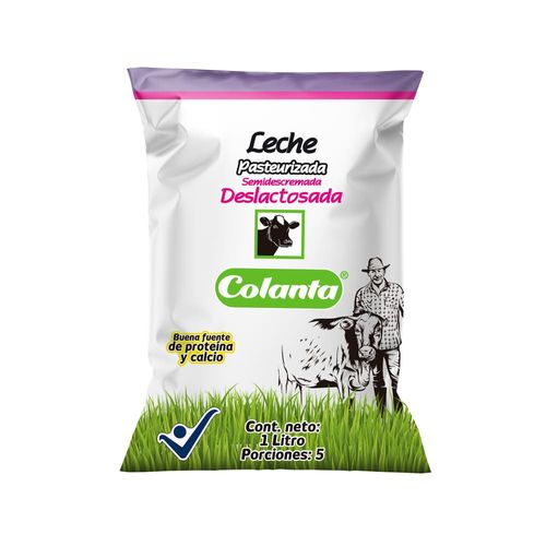 Leche Pasteurizada Deslactosada Colanta Bolsa X 1000 ml