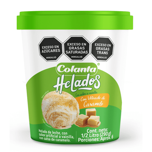 Helado Veteado de Caramelo Colanta X 0.5 Lt