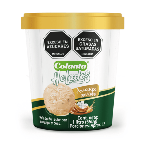 Helado Arequipe con Coco Colanta X 1 Lt