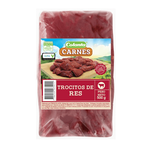 Trocitos de Res al vacío X 500 g