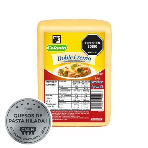 Queso Doble Crema Colanta X 1.000 g