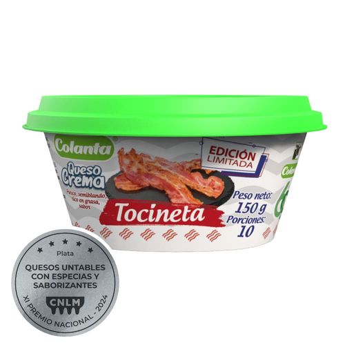 Queso Crema Colanta Sabor Tocineta X 150 g