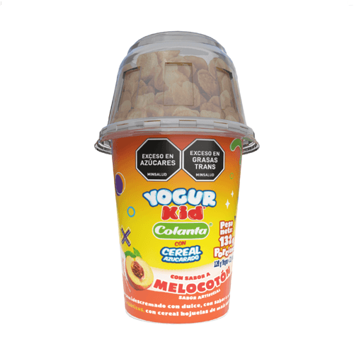 Yogur Kid Sabor a Melocotón con Cereal Azucarado Colanta X 132 g