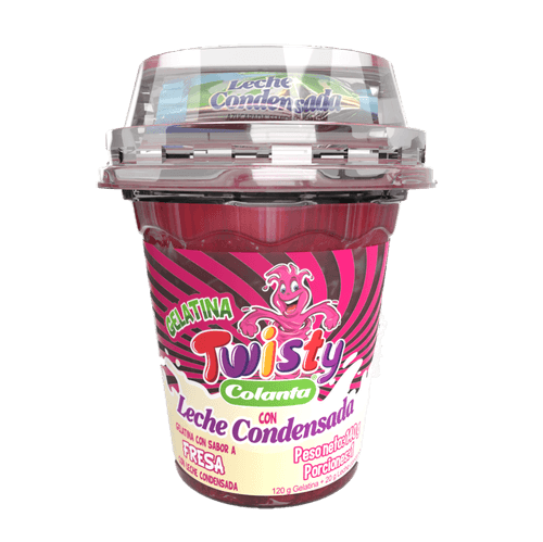 Gelatina Twisty Fresa con Leche Condensada X 140 g