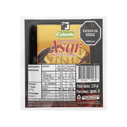 Queso para Asar Colanta X 250 g