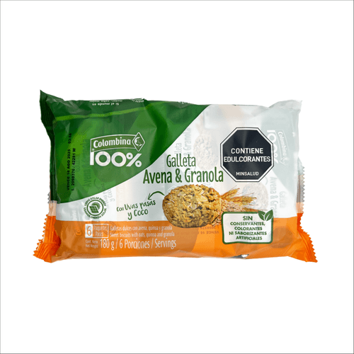 Galleta Avena y Granola Colombina X 180 g