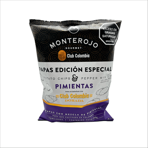 Papas Monterojo Edición Especial Pimientas X 100 g