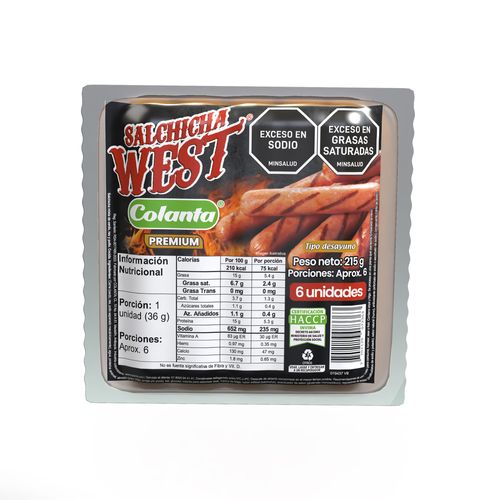 Salchicha West X 215 g