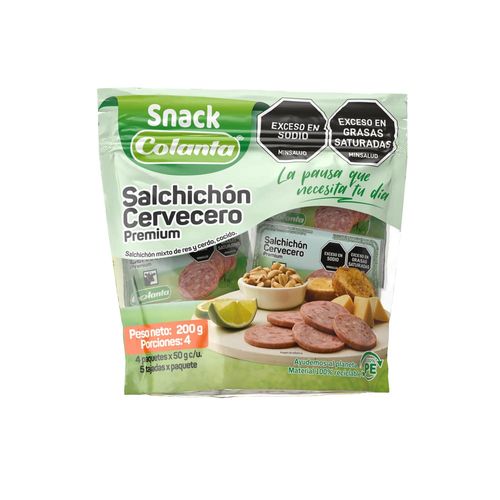 Salchichón Cervecero Tajado 50 g X 4 U