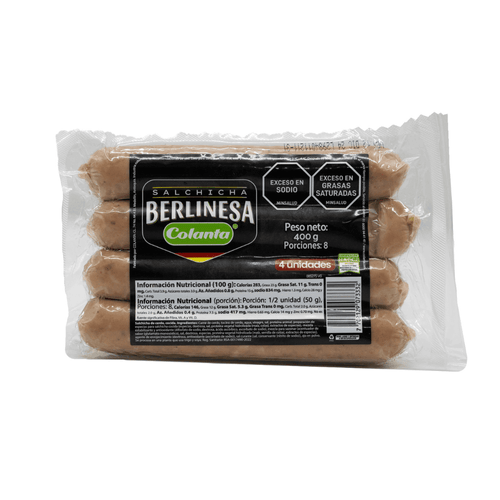Salchicha Berlinesa Colanta x 400 g