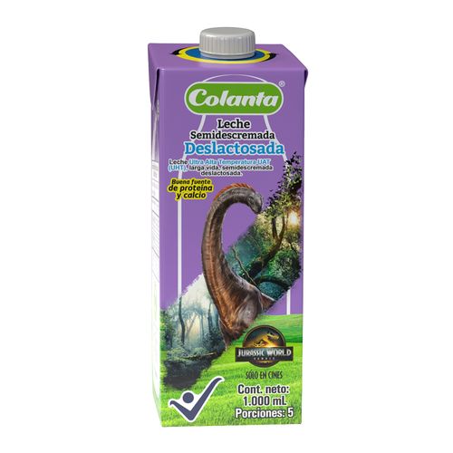 Leche UHT Deslactosada Semidescremada Colanta Caja X 1000 ml