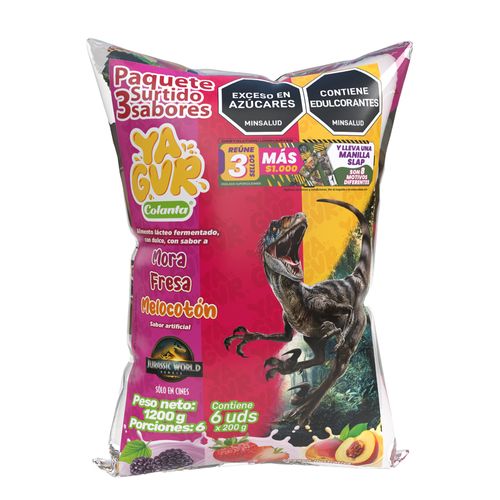 Paquete Yagur Surtido Bolsa X 200 g X 6 U
